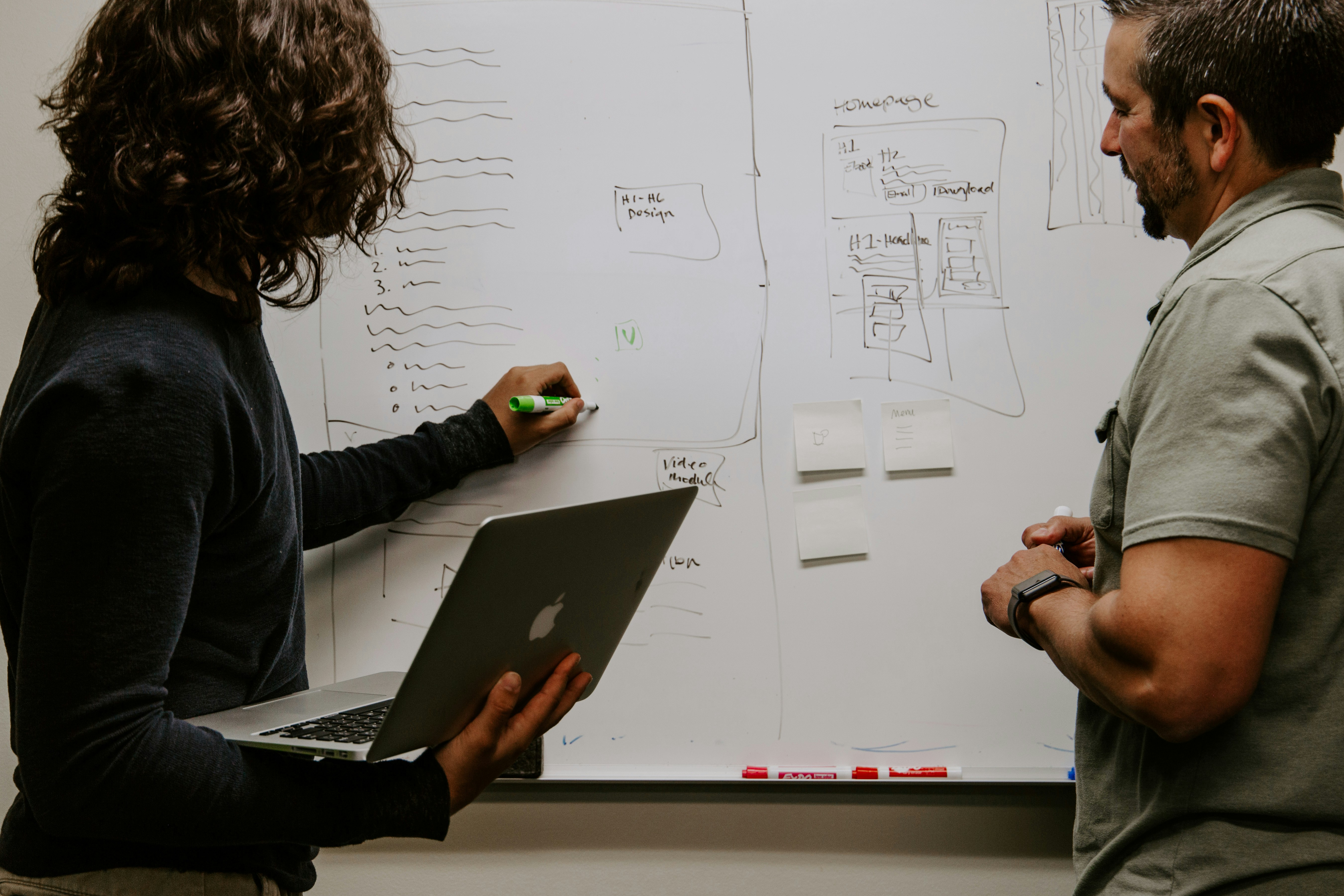 Woman Writing on Whiteboard - AI CDP